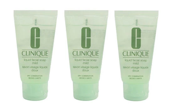 Clinique Liquid Facial Soap Mild Dry Combination 1oz/30ml3 3 Clinique Liquid Facial Soap Mild Dry Combination 1oz/30ml3
