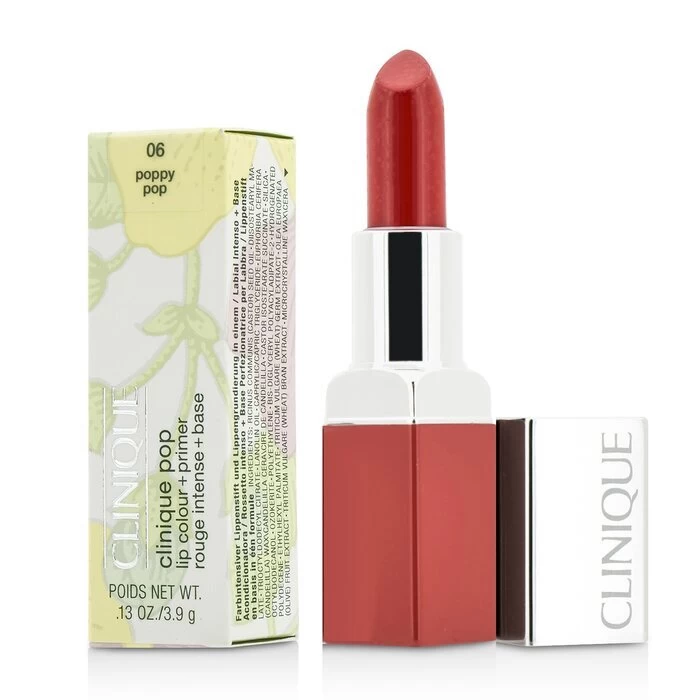 Clinique Pop Lip Colour + Primer - # 06 Poppy Pop 3.9g 4 Clinique Pop Lip Colour + Primer - # 06 Poppy Pop 3.9g - Image 2