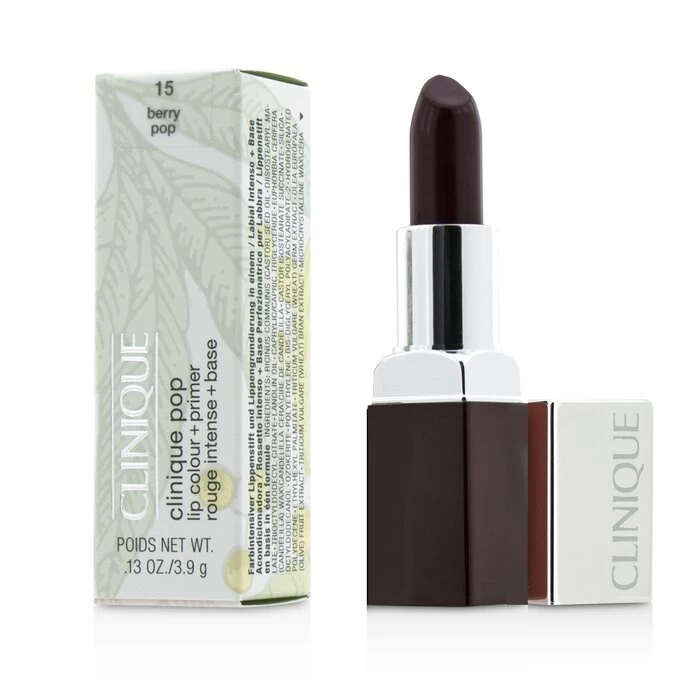 Clinique Pop Lip Colour + Primer - # 15 Berry Pop 3.9g 4 Clinique Pop Lip Colour + Primer - # 15 Berry Pop 3.9g - Image 2