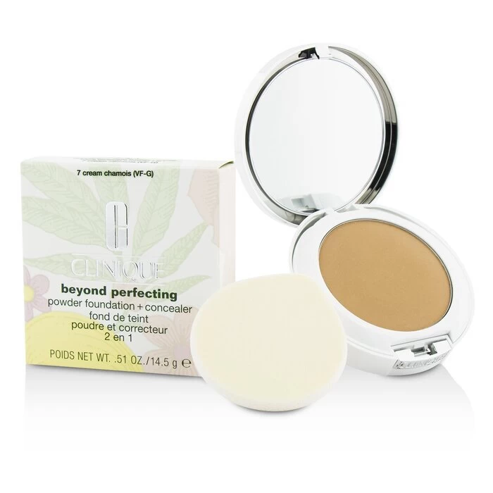 Clinique Beyond Perfecting Powder Foundation + Corrector - # 07 Cream Chamois (VF-G) 14.5g 4 Clinique Beyond Perfecting Powder Foundation + Corrector - # 07 Cream Chamois (VF-G) 14.5g - Image 2